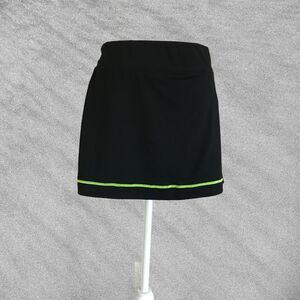 Women's Fila Sport Skort's Black with Fluorescent Stripe Polyester Spandex Sz  S